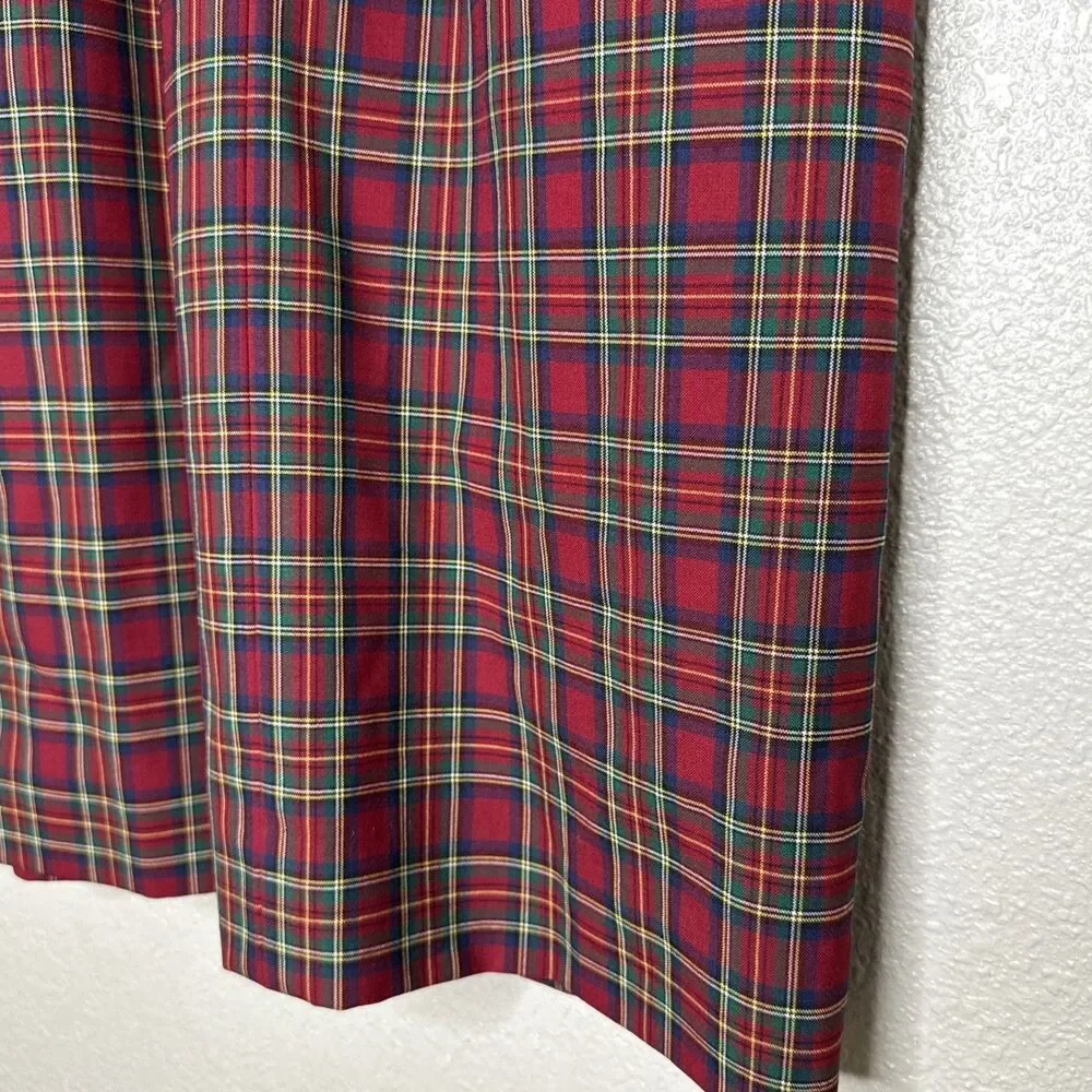 Pendleton Skirt sz 8 Red Plaid Wool Authentic Royal Stewart Tartan Midi Pencil